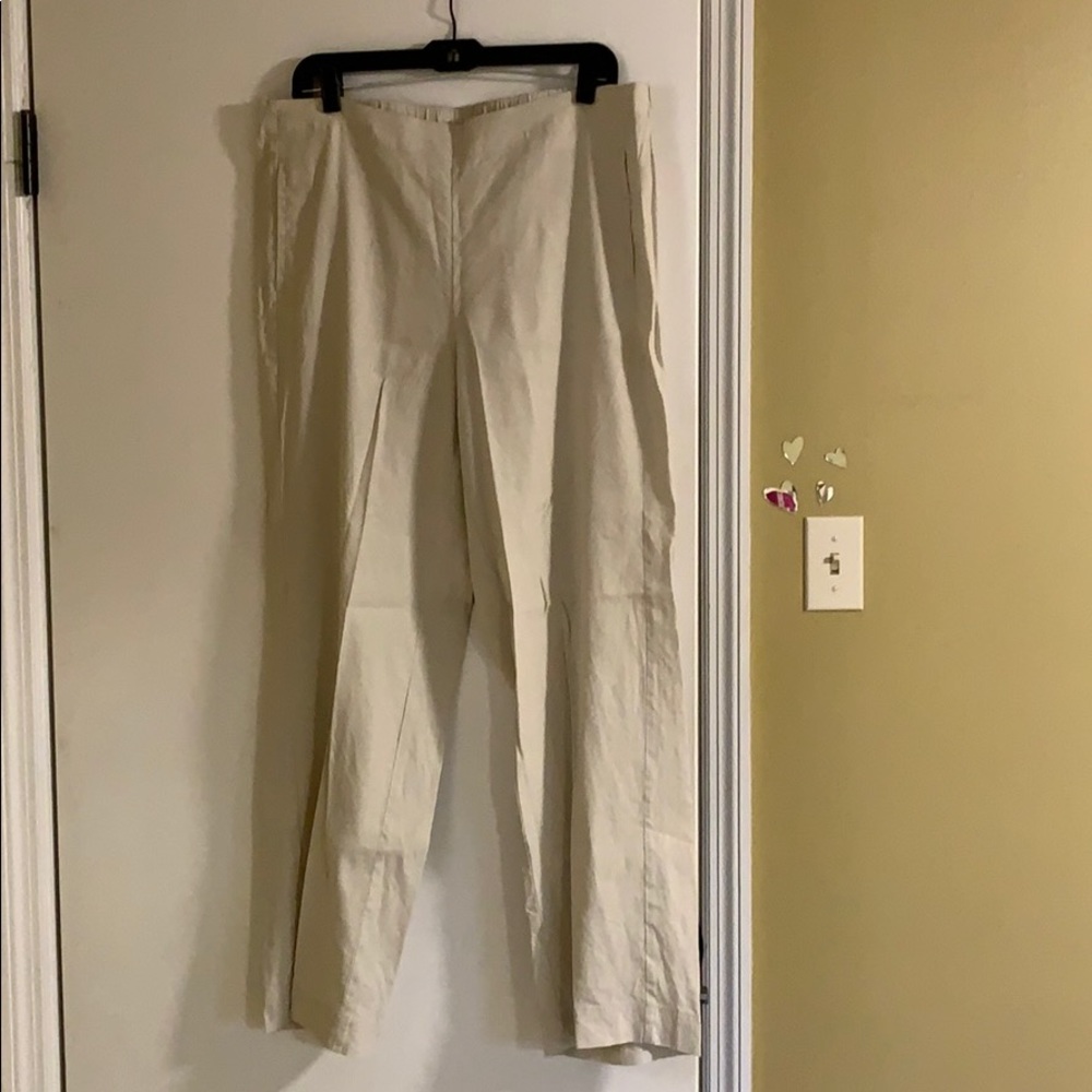 J.Jill Straight-leg Linen Stretch Pants